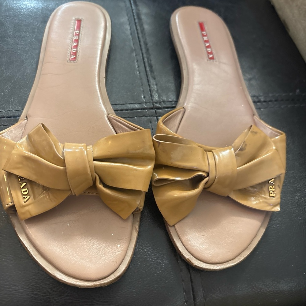Prada Nude Flip Flop